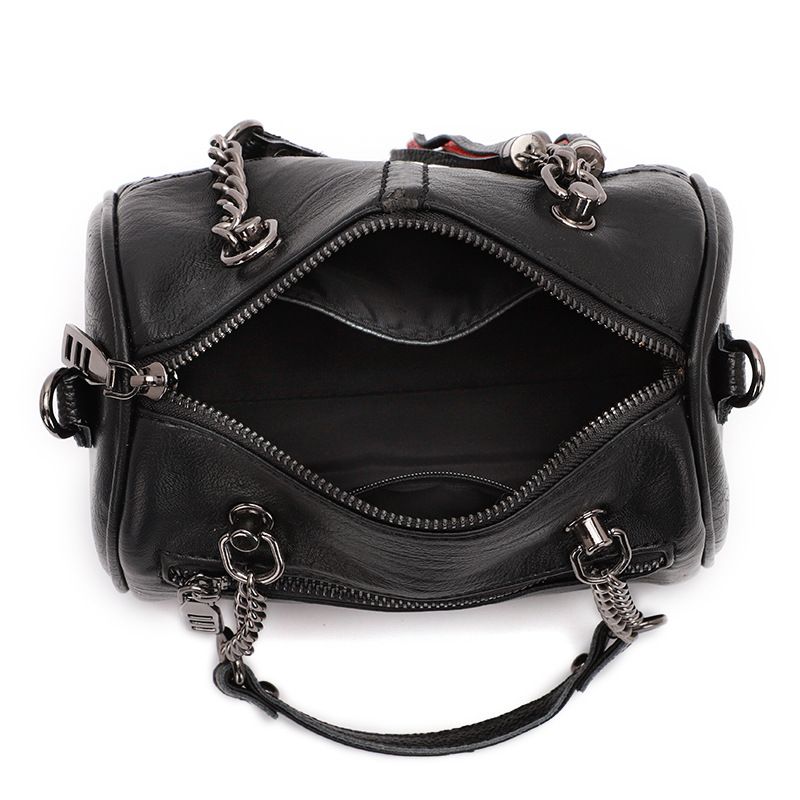 Innovativ Skulderveske Med Tekstur Enkel Mykt Skinn Diagonal Wild Handbag For Damer