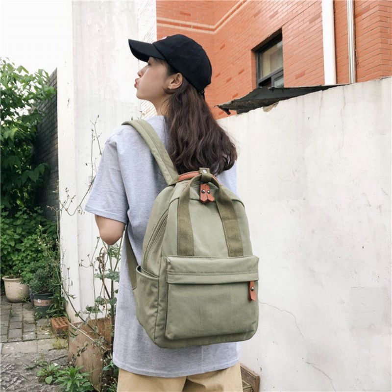 Ins Bag Kvinne High School Forest Enkel Ryggsekk Wild Student Vintage Sense Stor Kapasitet Campus