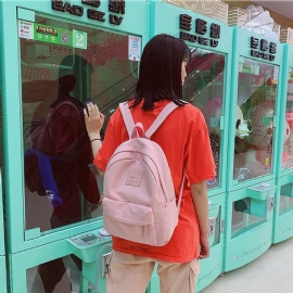 Japansk Versjon Av The Ancient Sense Of Solid Color Ryggsekk Girl Super Student Bag Wild Waterproof Sen Backpack Tide 201