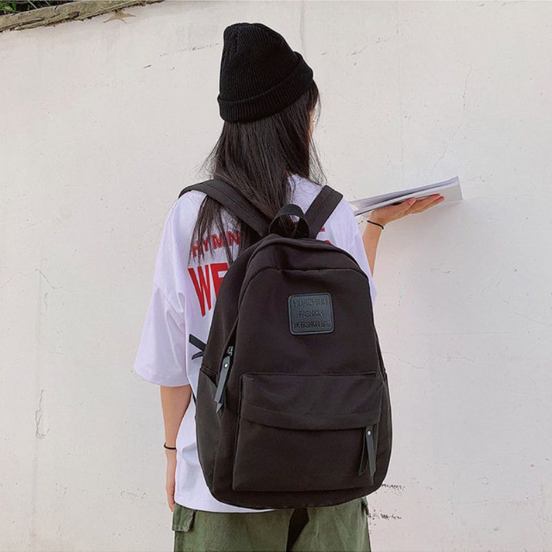 Japansk Versjon Av The Ancient Sense Of Solid Color Ryggsekk Girl Super Student Bag Wild Waterproof Sen Backpack Tide 201