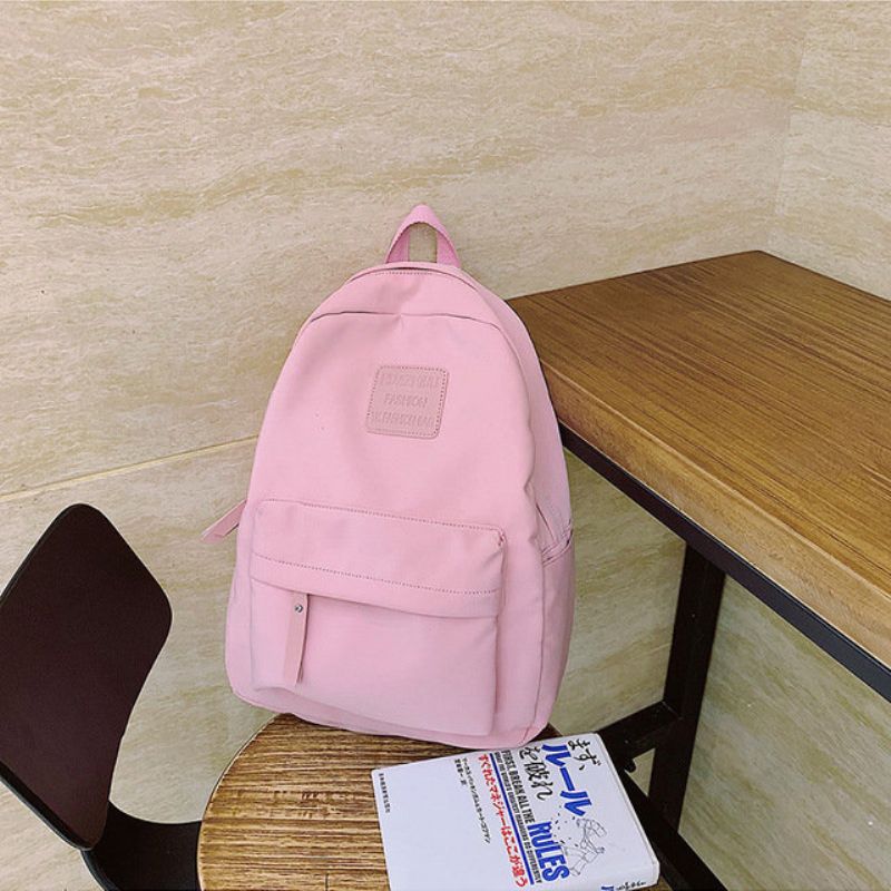 Japansk Versjon Av The Ancient Sense Of Solid Color Ryggsekk Girl Super Student Bag Wild Waterproof Sen Backpack Tide 201