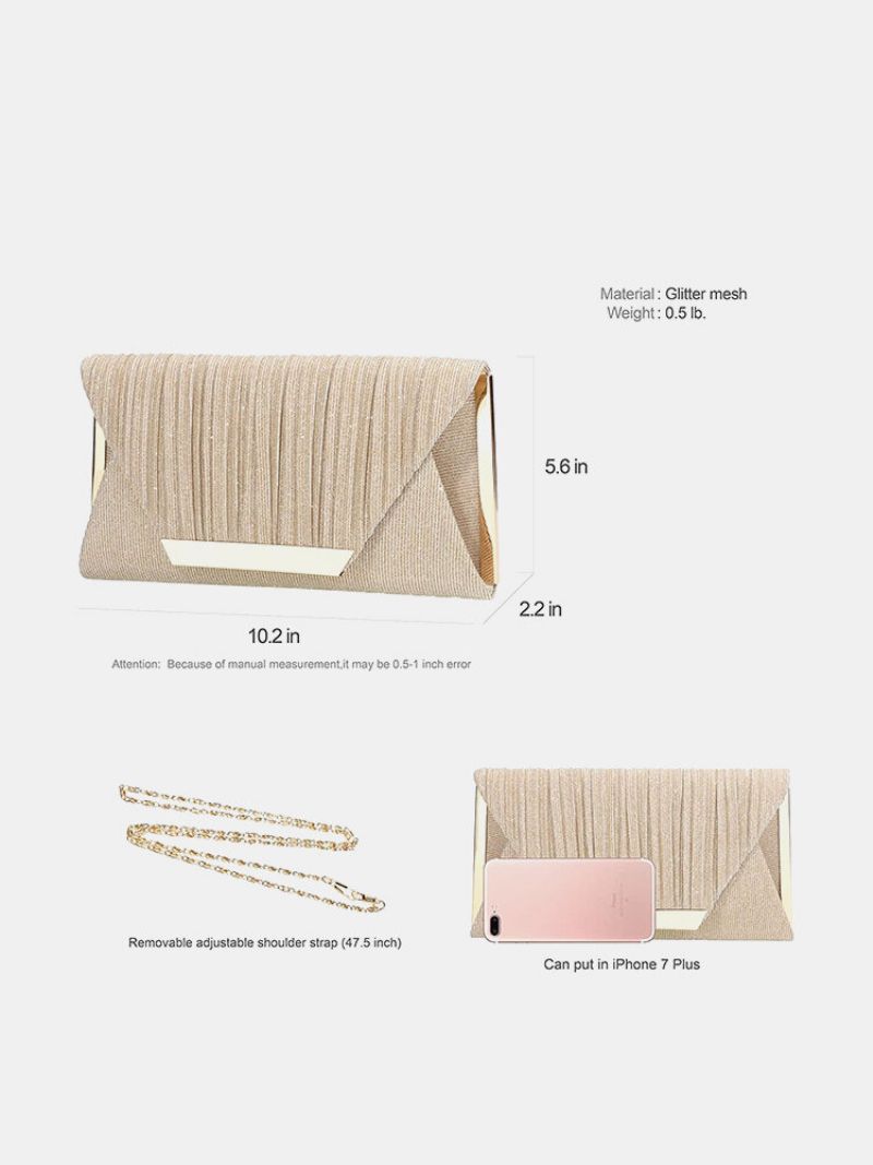 Joseko Ladies Elegant Folding View Design Party Convertible Strap Konvoluttveske Clutch