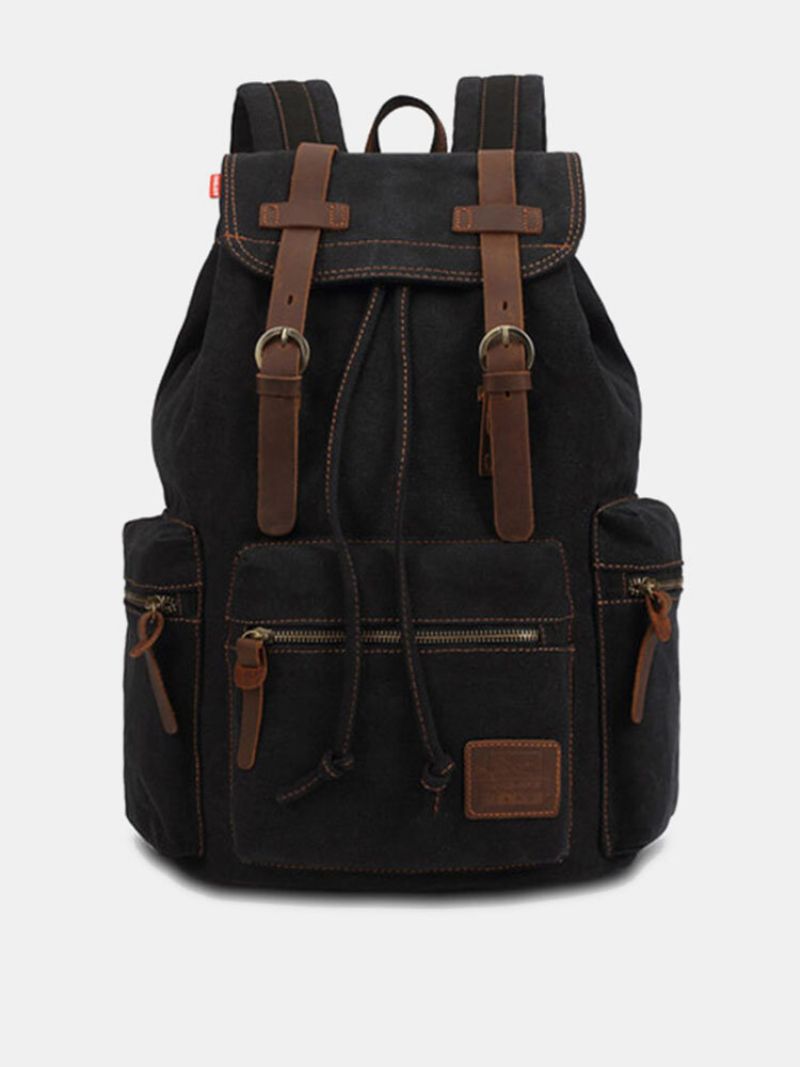 Kaukko Menn Vintage Canvas Backapck Casual Computer School Travel Sport