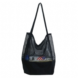 Kcasa Kc-0781 Stor Shopping-oppbevaringsveske Slitesterk Reiseveske I Lerret Beach Tote Skulderveske