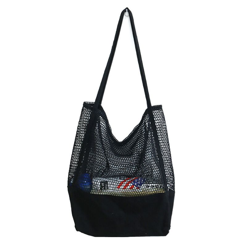 Kcasa Kc-0781 Stor Shopping-oppbevaringsveske Slitesterk Reiseveske I Lerret Beach Tote Skulderveske