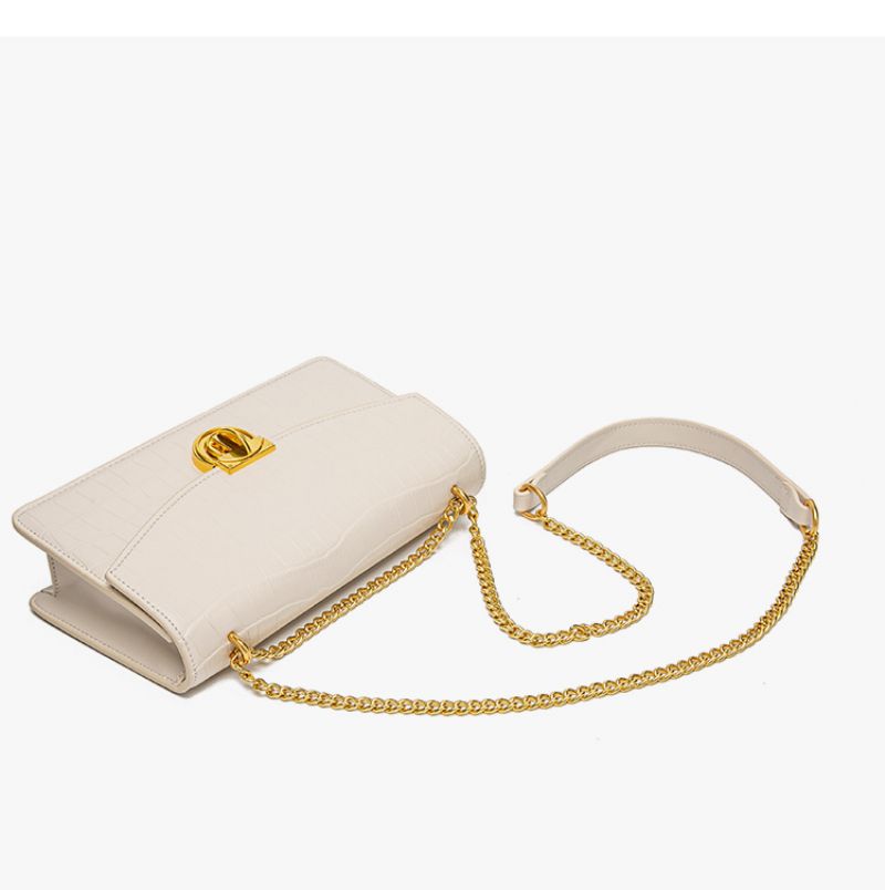 Krokodillemønster Liten Firkantet Veske Single Shoulder Messenger Fashion Style Personlig Kvinneveske