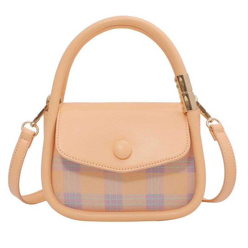 Kvinne Sommer Trend Ins Mote Liten Firkantet Veske Fransk Nisje Gitter All-match Messenger Bag