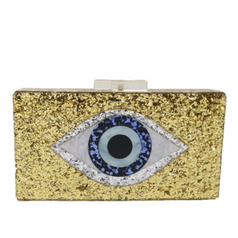 Kvinner Akryl Dinner Bag Devil Eyes Håndveske Dame Party Evening Bag Moq 1 Stk