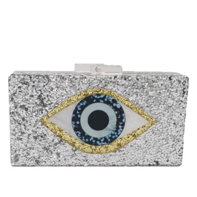 Kvinner Akryl Dinner Bag Devil Eyes Håndveske Dame Party Evening Bag Moq 1 Stk