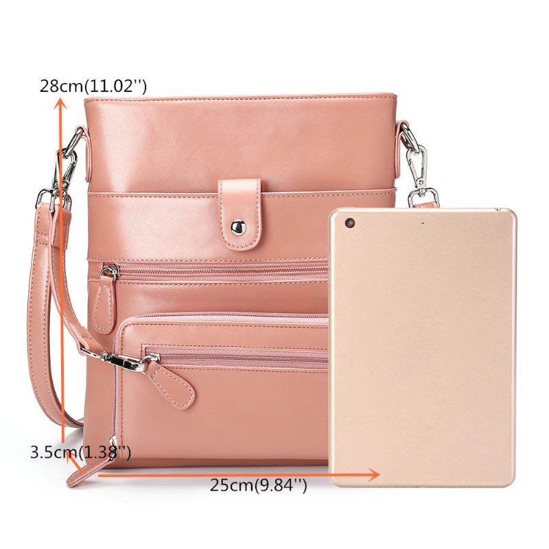 Kvinner Anti-tyveri Solid 2 Picese Multifunction Crossbody Bag