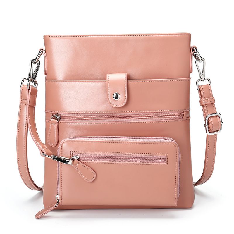 Kvinner Anti-tyveri Solid 2 Picese Multifunction Crossbody Bag