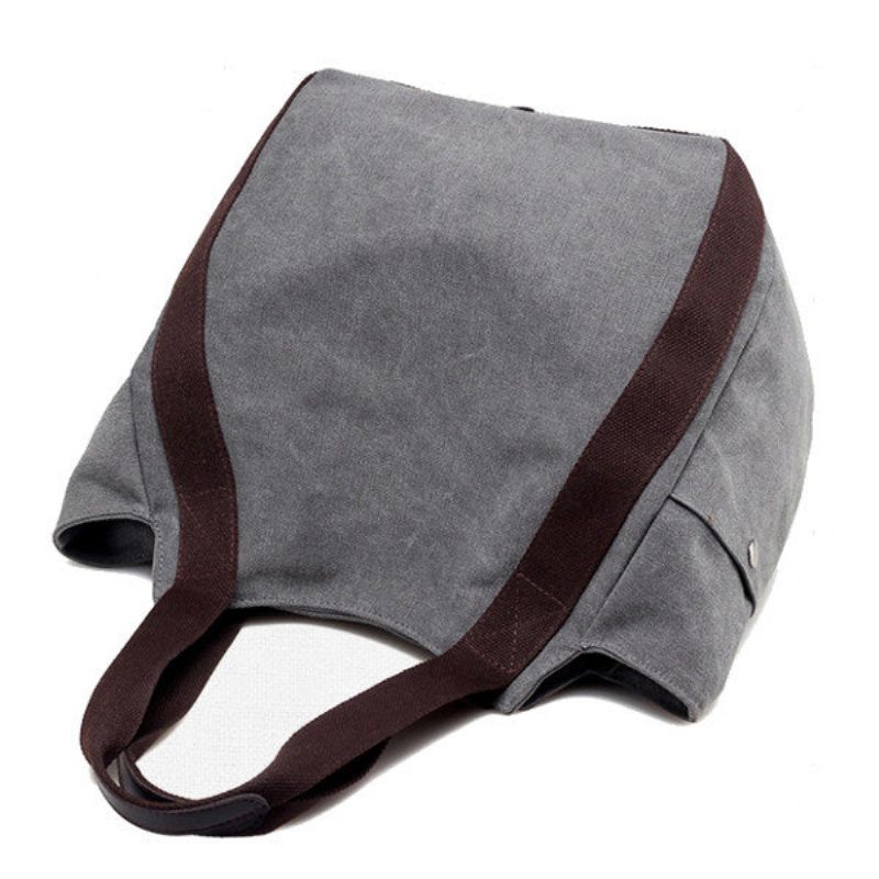 Kvinner Canvas Hanbag Bucket Bag Tote Bag Hobo Crossbody Bag