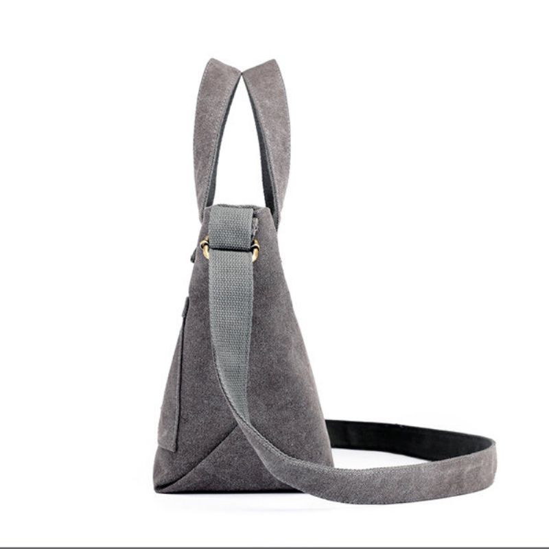 Kvinner Canvas Leisure Handbag Solid Crossbody Bag