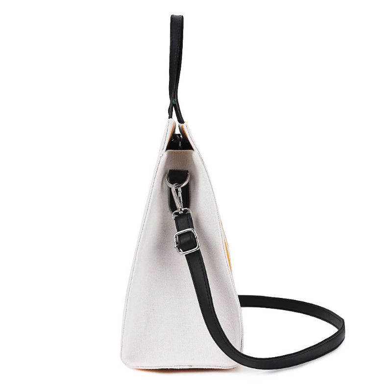 Kvinner Canvas Leisure Tote Bag Håndveske Crossbody Bag