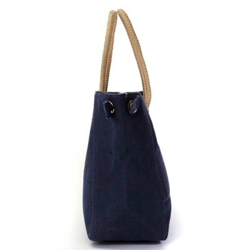 Kvinner Casual Canvas Shopping Bag Tote Messenger Handbag