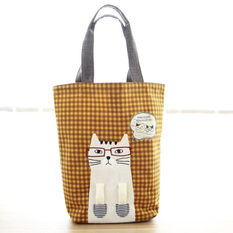 Kvinner Casual Cat Pattern Handbag Tote Bag