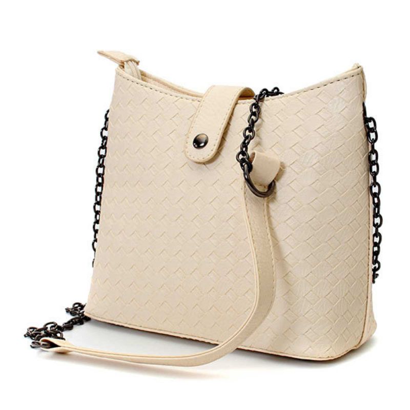 Kvinner Casual Chain Crossbody Bag Dame Elegant Skulderveske