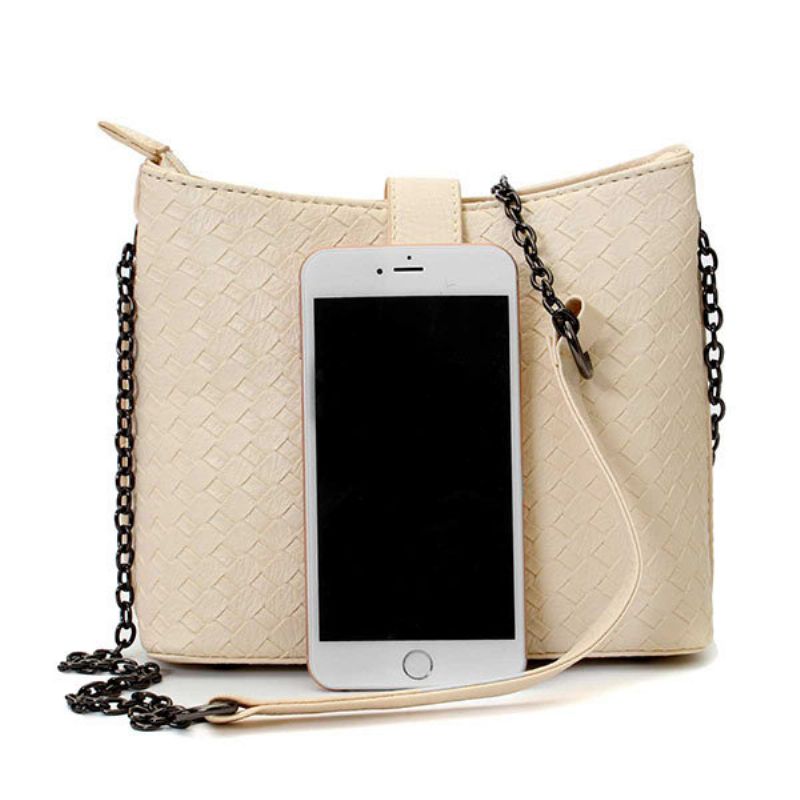 Kvinner Casual Chain Crossbody Bag Dame Elegant Skulderveske