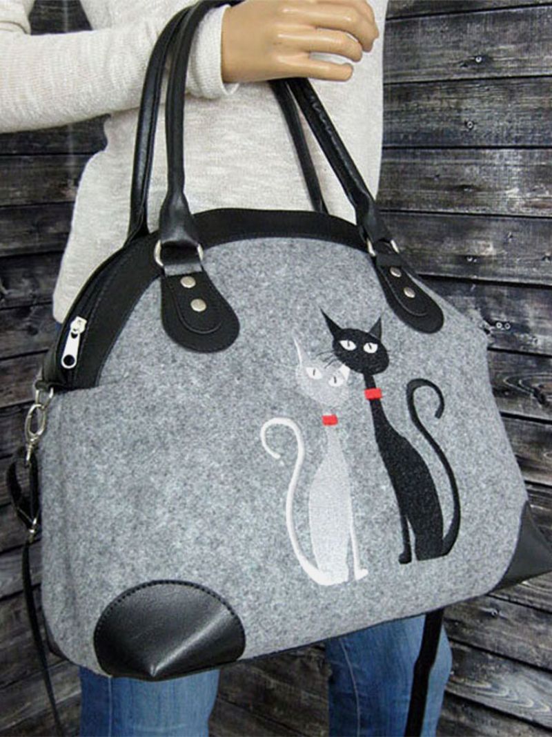 Kvinner Crossbody Bag Cat Pattern Håndveske