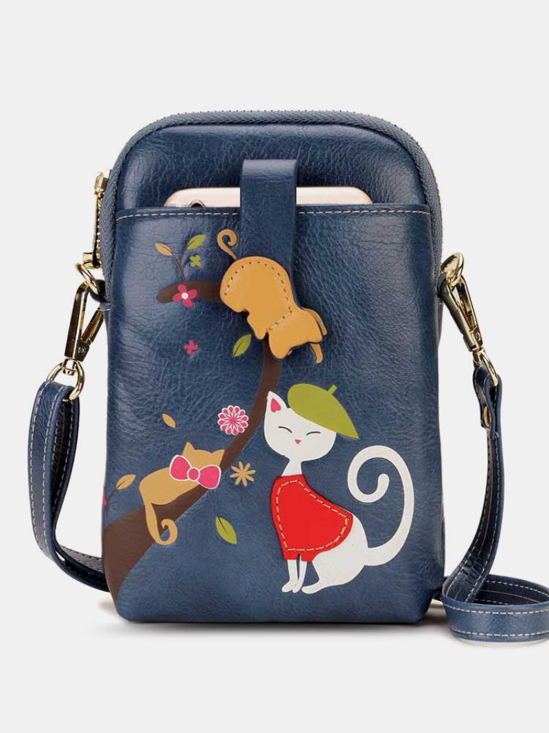 Kvinner Crossbody Bag Cat Pattern Håndveske