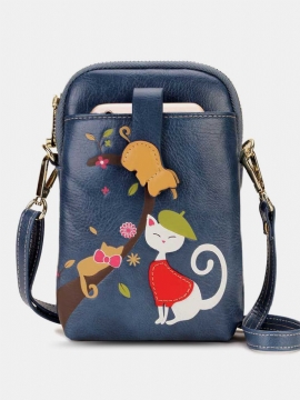 Kvinner Crossbody Bag Cat Pattern Håndveske