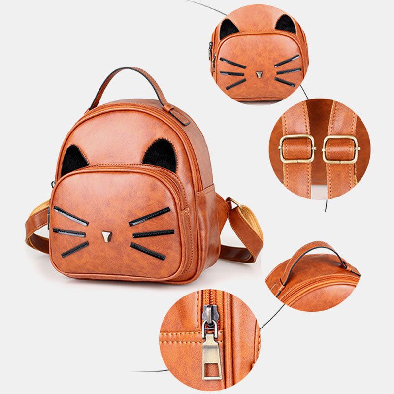 Kvinner Crossbody Bag Cat Pattern Håndveske