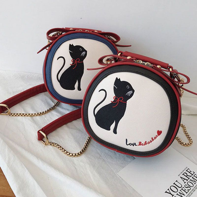 Kvinner Crossbody Bag Cat Pattern Håndveske