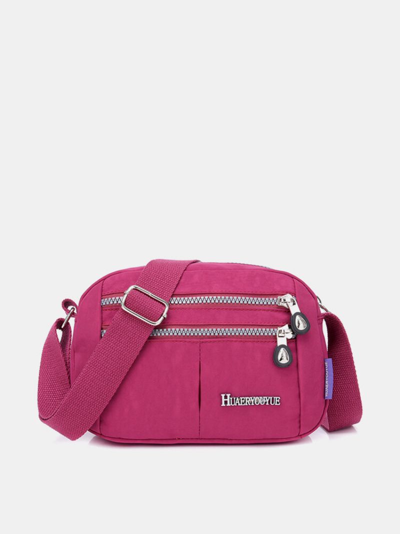 Kvinner Crossbody-veske Med Flere Lommer Vanntett Nylonveske