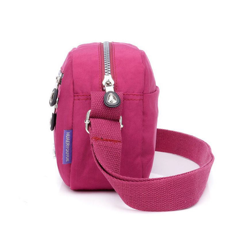 Kvinner Crossbody-veske Med Flere Lommer Vanntett Nylonveske