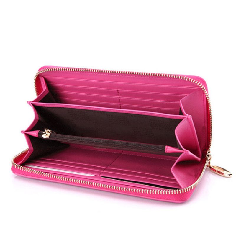 Kvinner Ekte Skinn Elegant Lommebok Clutches Bag Wristlet