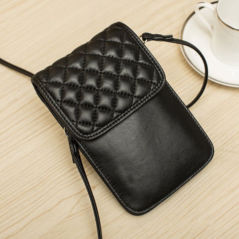 Kvinner Ekte Skinn Lingge Telefonveske Mini Crossbody Bag