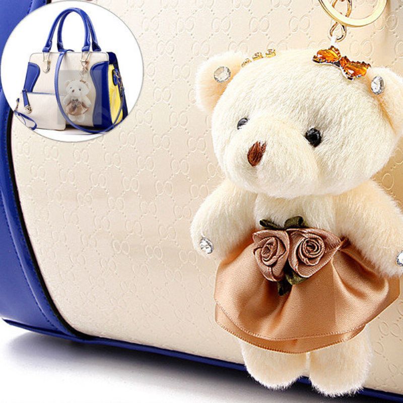 Kvinner Elegant Veske Cute Bear Skulderveske Casual Leisure Crossbody Bag