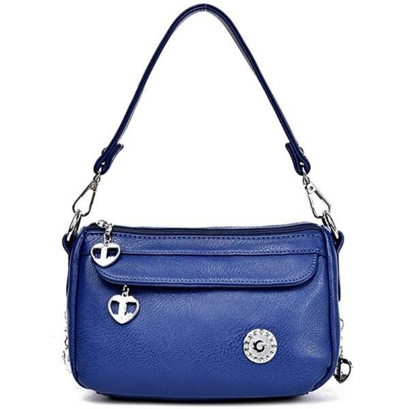 Kvinner Håndveske Hjerteformet Glidelås Bag Satchel Sling Bag