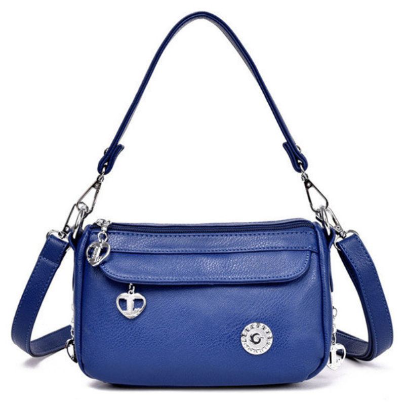 Kvinner Håndveske Hjerteformet Glidelås Bag Satchel Sling Bag