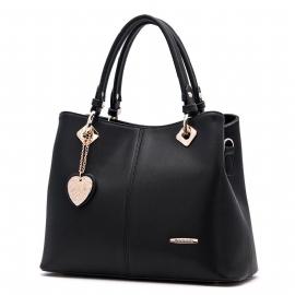 Kvinner Håndvesker Big Pu Leather Letter Female Bag