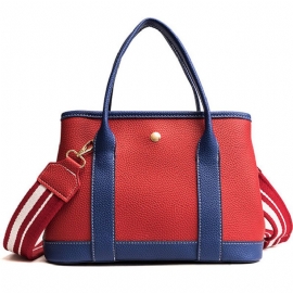 Kvinner Hit Color Pu-skinn Crossbody-vesker Med Stor Kapasitet