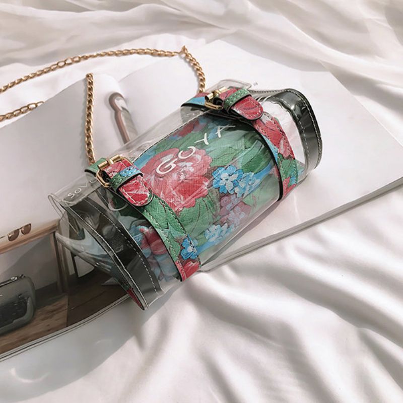 Kvinner Jelly Print Crossbody Bag Stilig Elegant Pvc Skulderveske