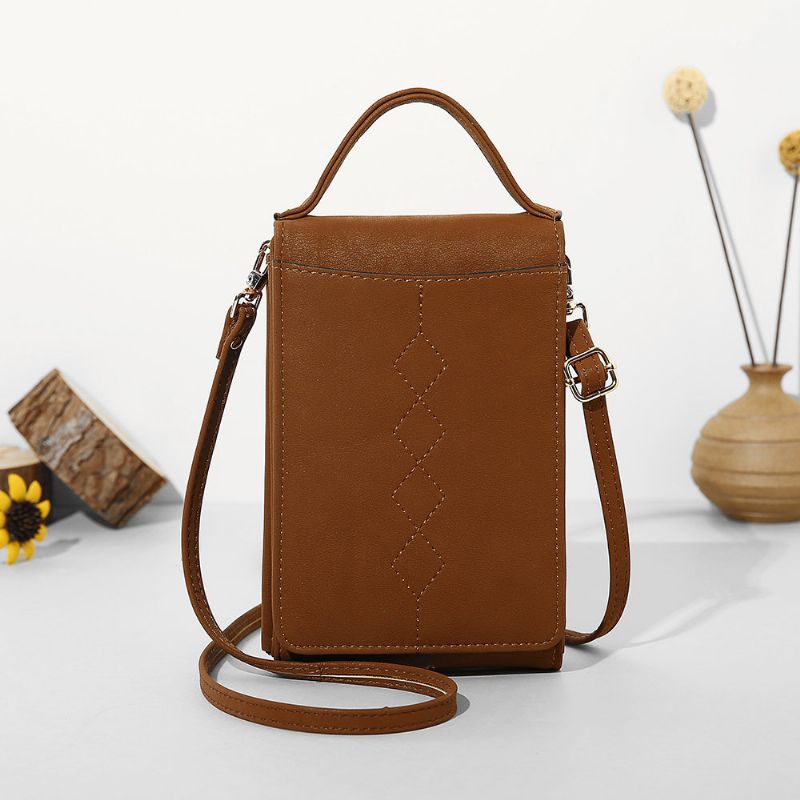 Kvinner Kortholder Klaff Telefon Bag Crossbody Bag