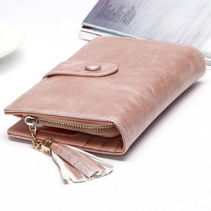 Kvinner Laser Pu Skinn Lommebok Elegant Veske Wristlet Clutches Bag