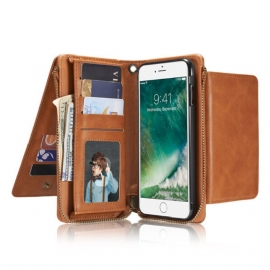 Kvinner Menn Imitert Skinn Telefonveske Kortholder Crossbody Bag For Iphone 7 Plus