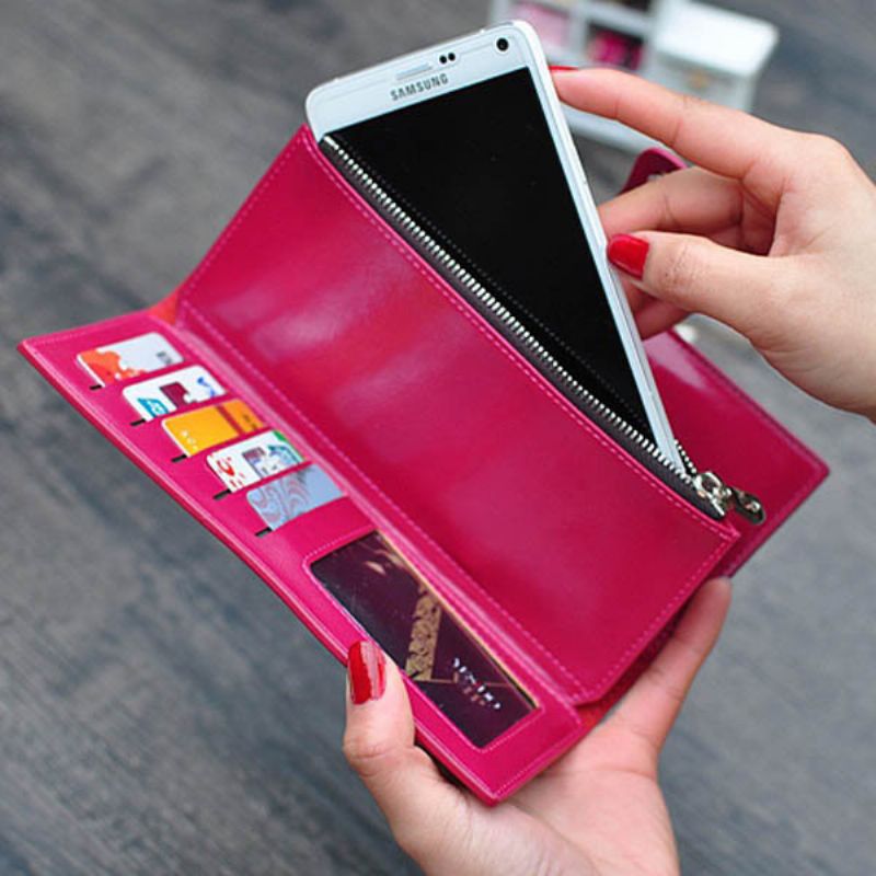 Kvinner Menn Pu Lommebok Veske Trefolds Multi-card Holder