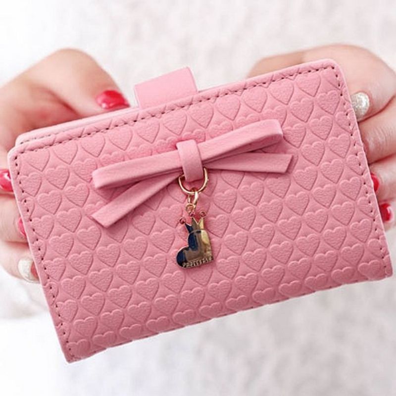 Kvinner Multi-card Bit Purse Cute Bue Clip Ultra-tynn Kortholder