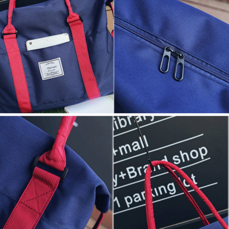 Kvinner Nylon Duffel Bag Casual Outdoor Tote Bags Reiseveske