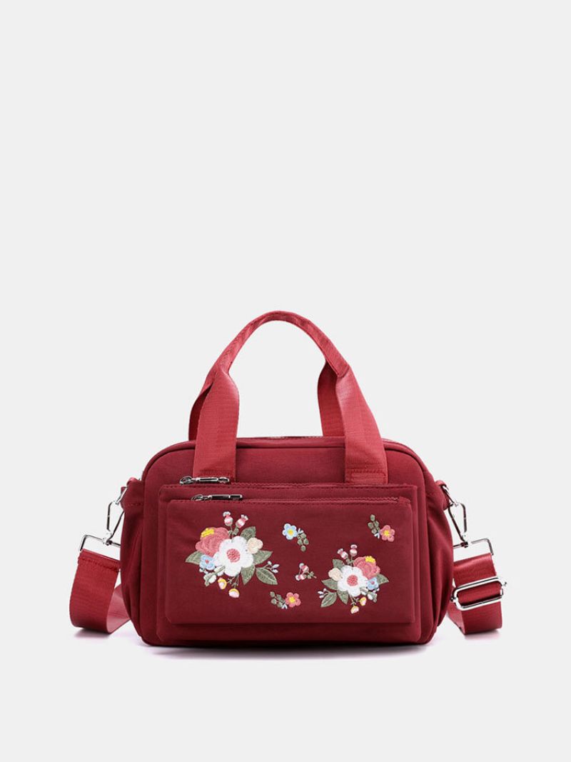 Kvinner Nylon Floral Casual Crossbody Bag Håndveske Skulderveske