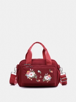 Kvinner Nylon Floral Casual Crossbody Bag Håndveske Skulderveske