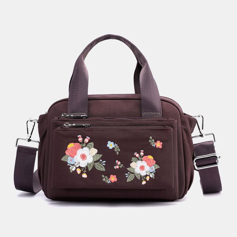 Kvinner Nylon Floral Casual Crossbody Bag Håndveske Skulderveske