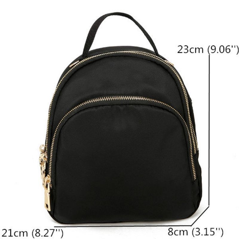 Kvinner Nylon Multifunksjons Ryggsekk 3-lags Crossbody-vesker Vanntette Håndvesker