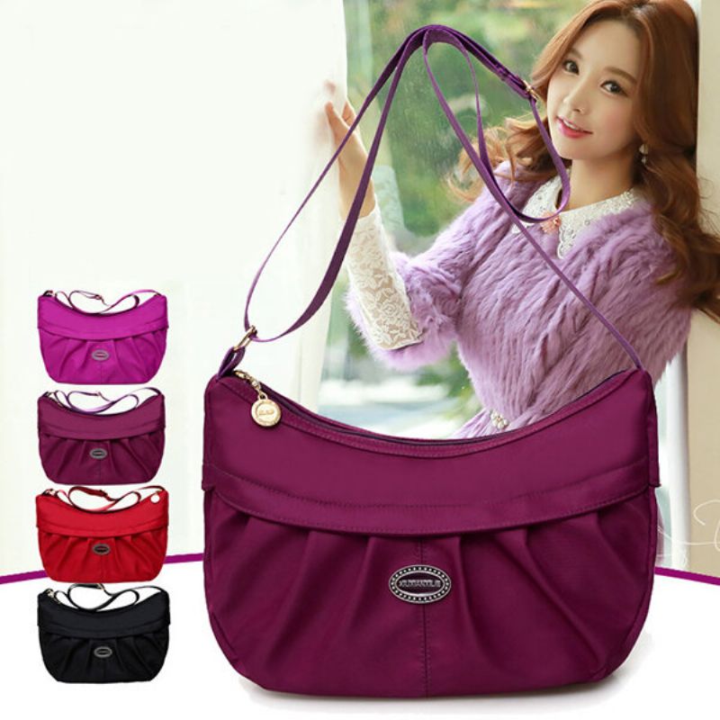 Kvinner Nylon Shopping Bag Dumpling Bag Elegant Crossbody Bag