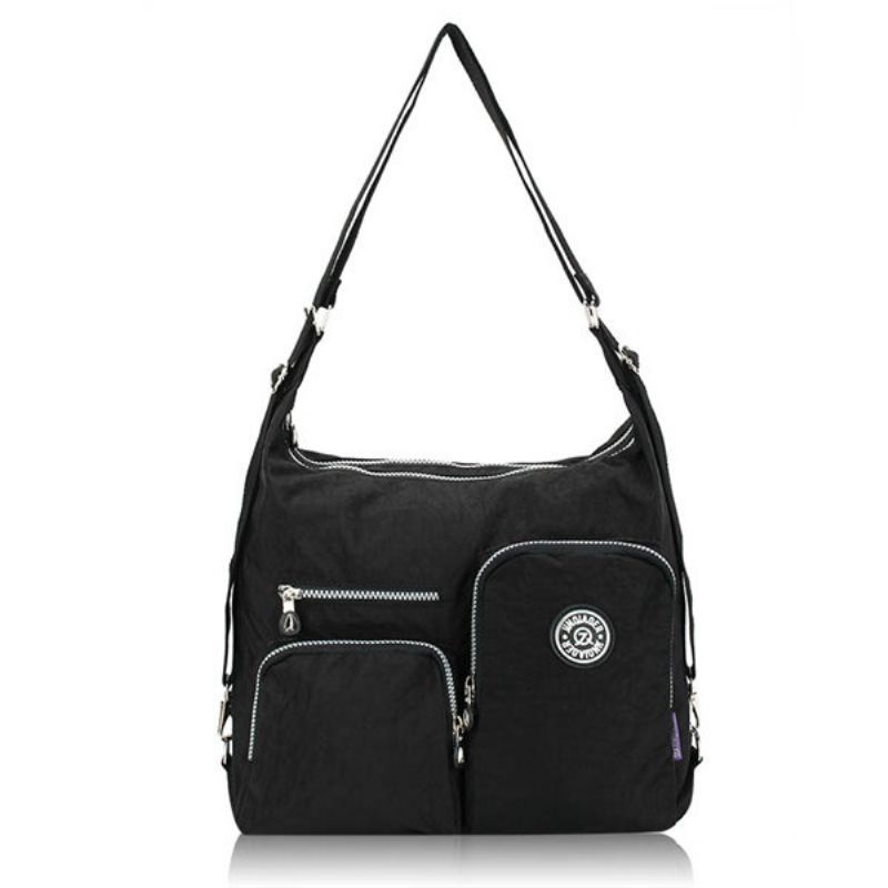 Kvinner Nylon Vanntette Multifunksjonelle Håndvesker Crossbody Bag Ryggsekk Skuldervesker Med Stor Kapasitet