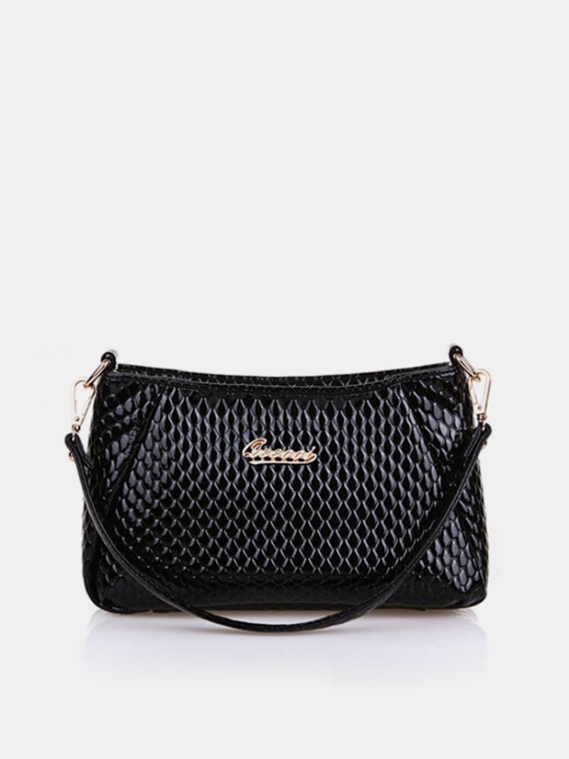 Kvinner Pu Crocodile Crossbody Bag Skulderveske Shopping Bag